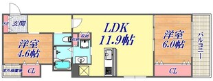 リーガル神戸三宮フラワーロードの物件間取画像